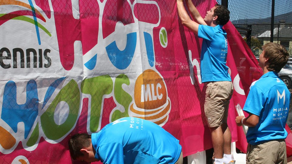 Helping out on Kids Tennis Day