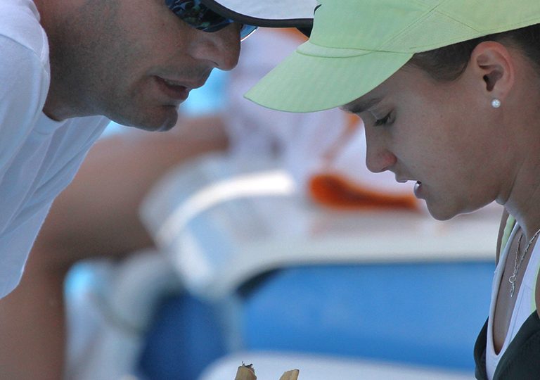 Lauren Davis during a break in play