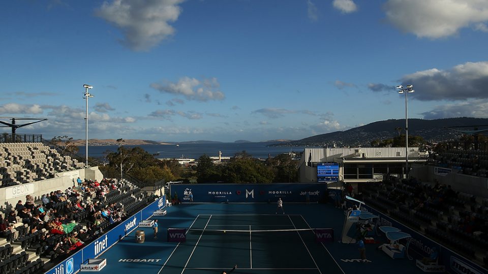 The view over the Mona Barthel and Chanelle Scheepers match