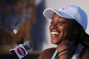 Sloane Stephens speaks in the press conference