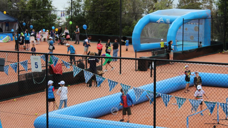 Hobart International Kids Tennis Day presented by Nickelodeon. Picture: Briony Craber