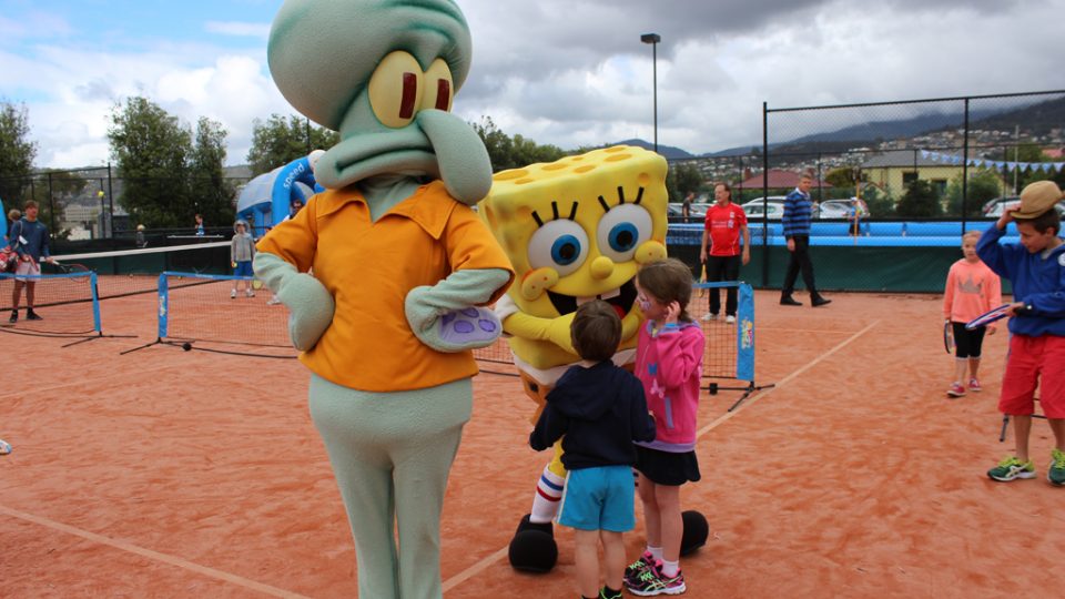 Hobart International Kids Tennis Day presented by Nickelodeon. Picture: Briony Craber