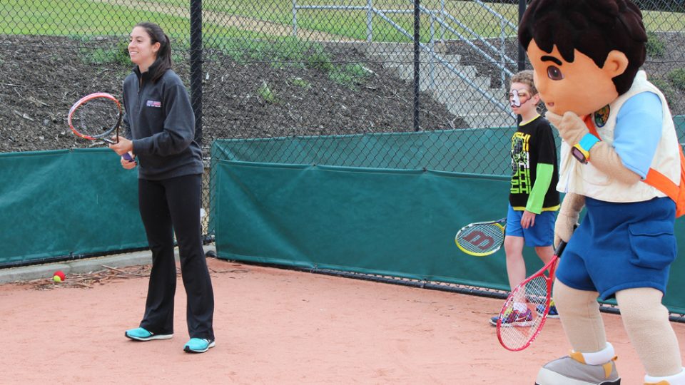 Hobart International Kids Tennis Day presented by Nickelodeon. Picture: Briony Craber