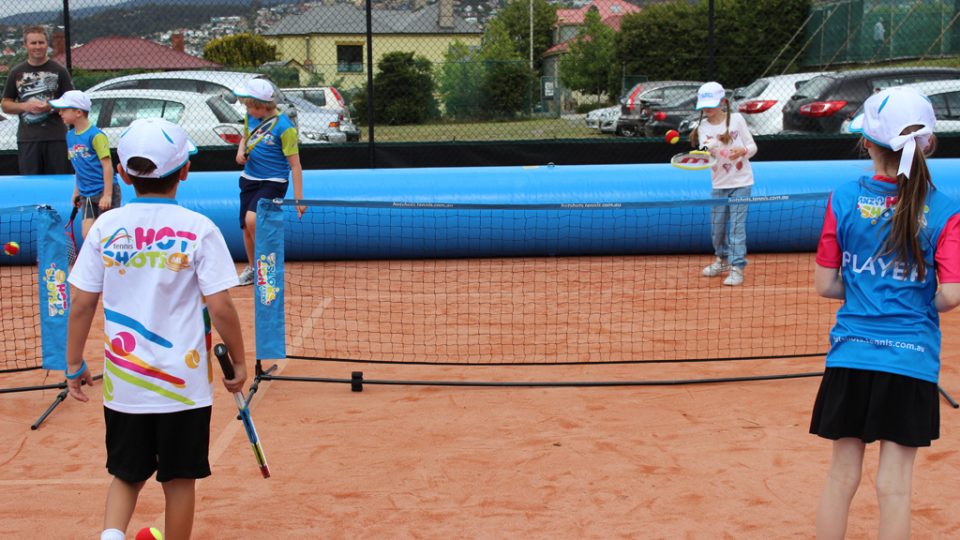 Hobart International Kids Tennis Day presented by Nickelodeon. Picture: Briony Craber