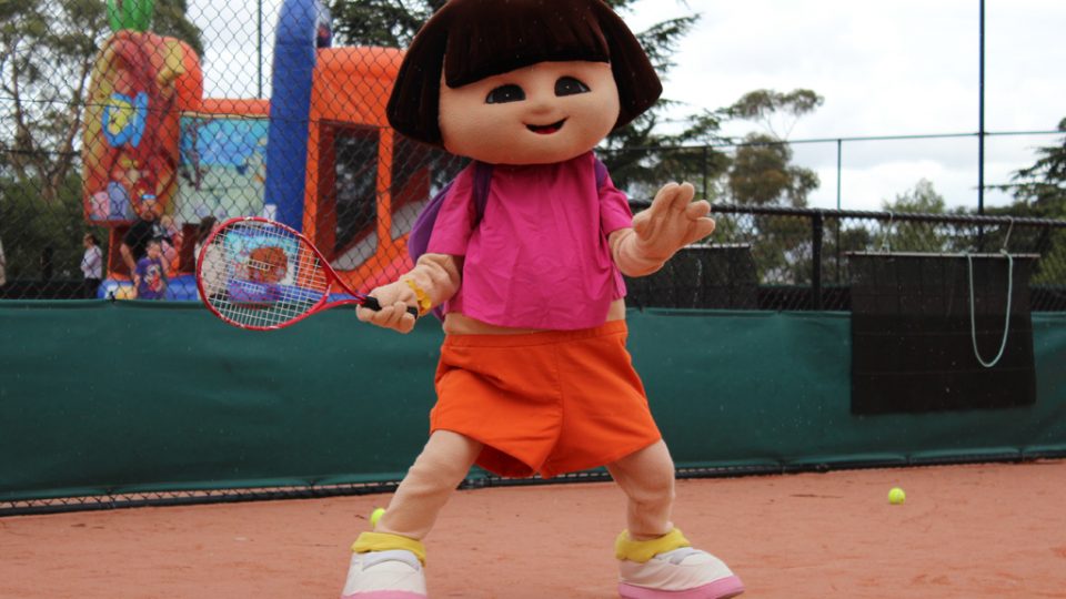 Hobart International Kids Tennis Day presented by Nickelodeon. Picture: Briony Craber