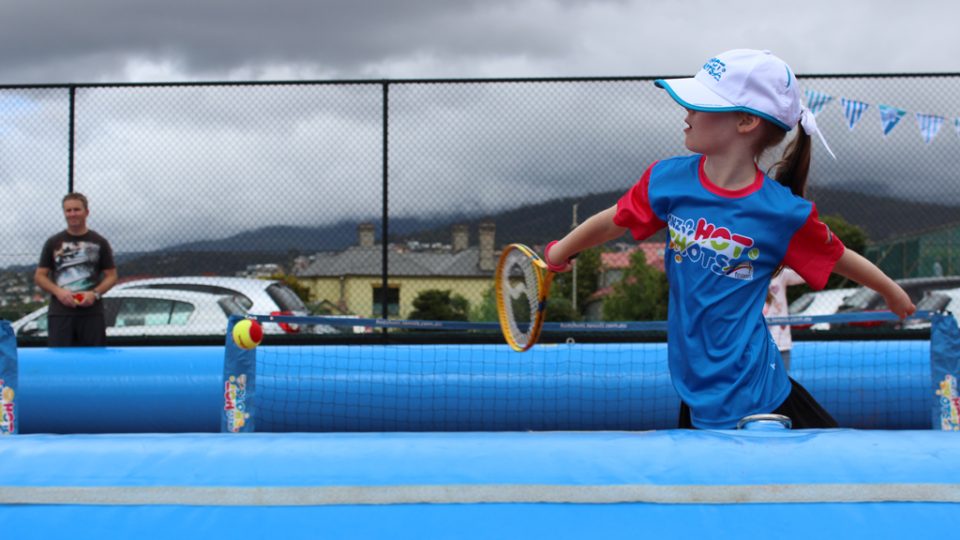 Hobart International Kids Tennis Day presented by Nickelodeon. Picture: Briony Craber