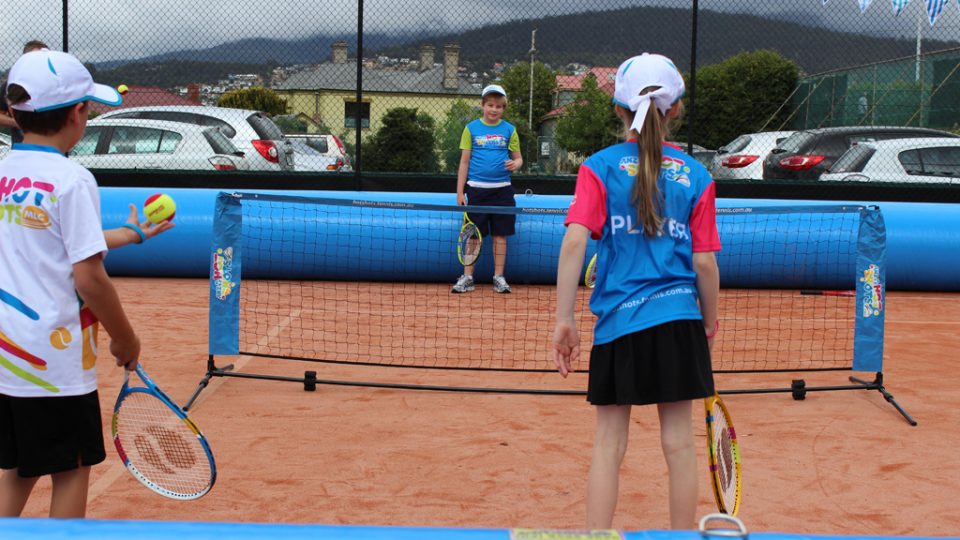 Hobart International Kids Tennis Day presented by Nickelodeon. Picture: Briony CraberHobart International Kids Tennis Day presented by Nickelodeon. Picture: Briony Craber