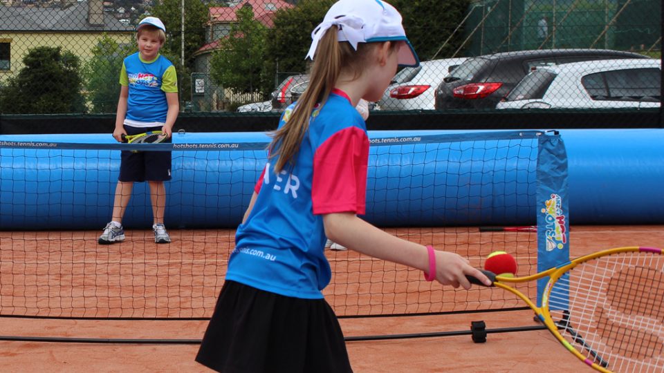 Hobart International Kids Tennis Day presented by Nickelodeon. Picture: Briony Craber