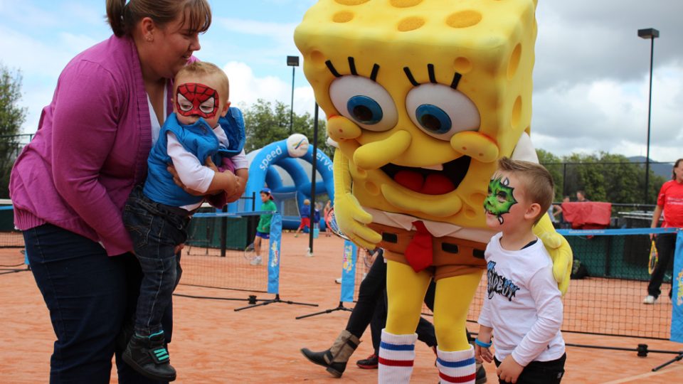 Hobart International Kids Tennis Day presented by Nickelodeon. Picture: Briony Craber