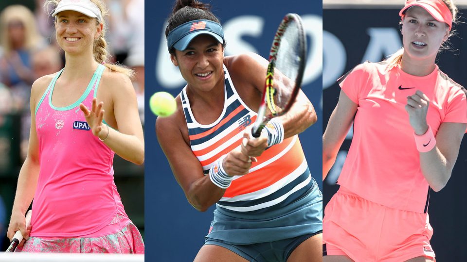 BACK IN TOWN: Mona Barthel, Heather Watson and Genie Bouchard will contest qualifying in 2019; Getty Images